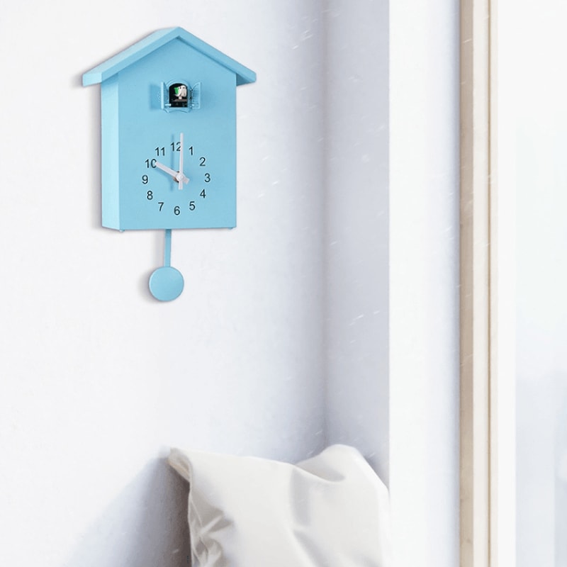 Vintage Cuckoo Clock With Bird Call Hourly Decorative Wall Clock For Home Living 8