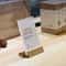 Acrylic Tabletop Sign Holder With Wooden Base Adjustable Display Stand For Retail Price Tags 3