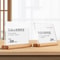 Acrylic Tabletop Sign Holder With Wooden Base Adjustable Display Stand For Retail Price Tags 4