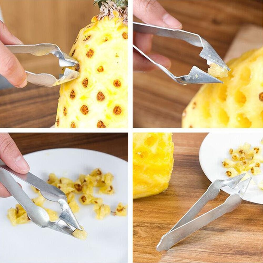 Stainless Steel Pineapple Eye Remover Tool Set 3PCS Non Slip Fruit Corer Digger
