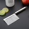 Stainless Steel Crinkle Cutter Knife For Wavy Fries Veggies Durable French Fry Cutter 1