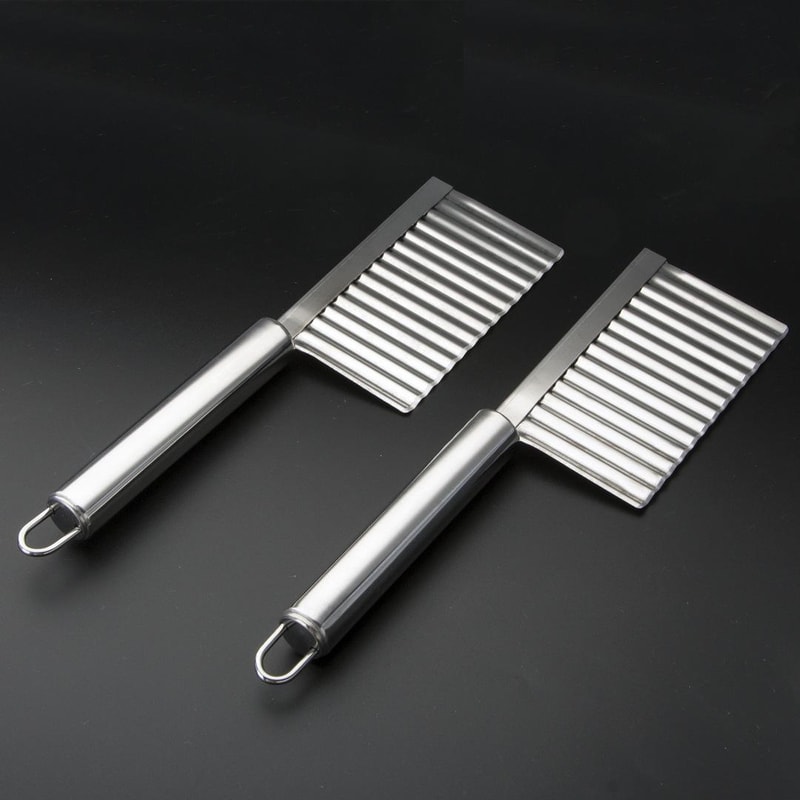 Stainless Steel Crinkle Cutter Knife For Wavy Fries Veggies Durable French Fry Cutter 2
