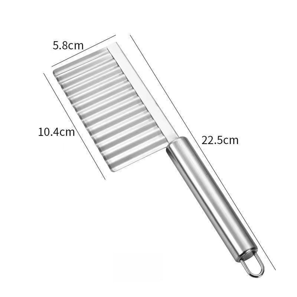 Stainless Steel Crinkle Cutter Knife For Wavy Fries Veggies Durable French Fry Cutter 3