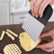 Stainless Steel Crinkle Cutter Knife For Wavy Fries Veggies Durable French Fry Cutter 6