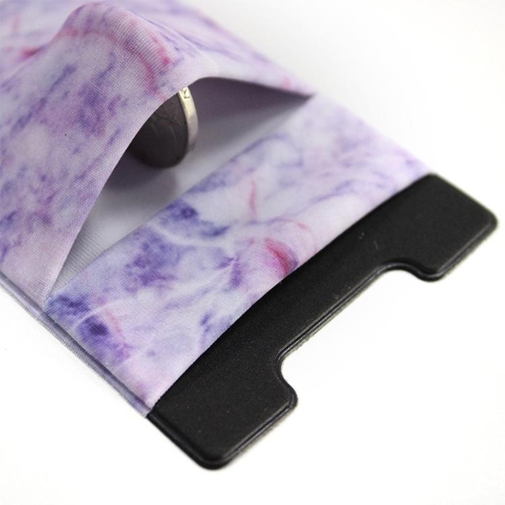Marble Pattern Phone Card Holder With Stretch Pocket Slim Stickon Wallet For Phone 3