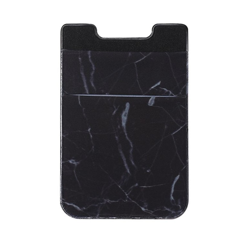 Marble Pattern Phone Card Holder With Stretch Pocket Slim Stickon Wallet For Phone 9