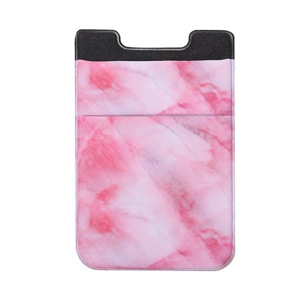 Marble Pattern Phone Card Holder With Stretch Pocket Slim Stickon Wallet For Phone 10
