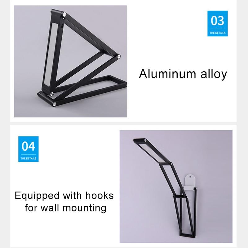 Foldable LED Desk Lamp USB Rechargeable Eye Protection Light For Study And Work 6