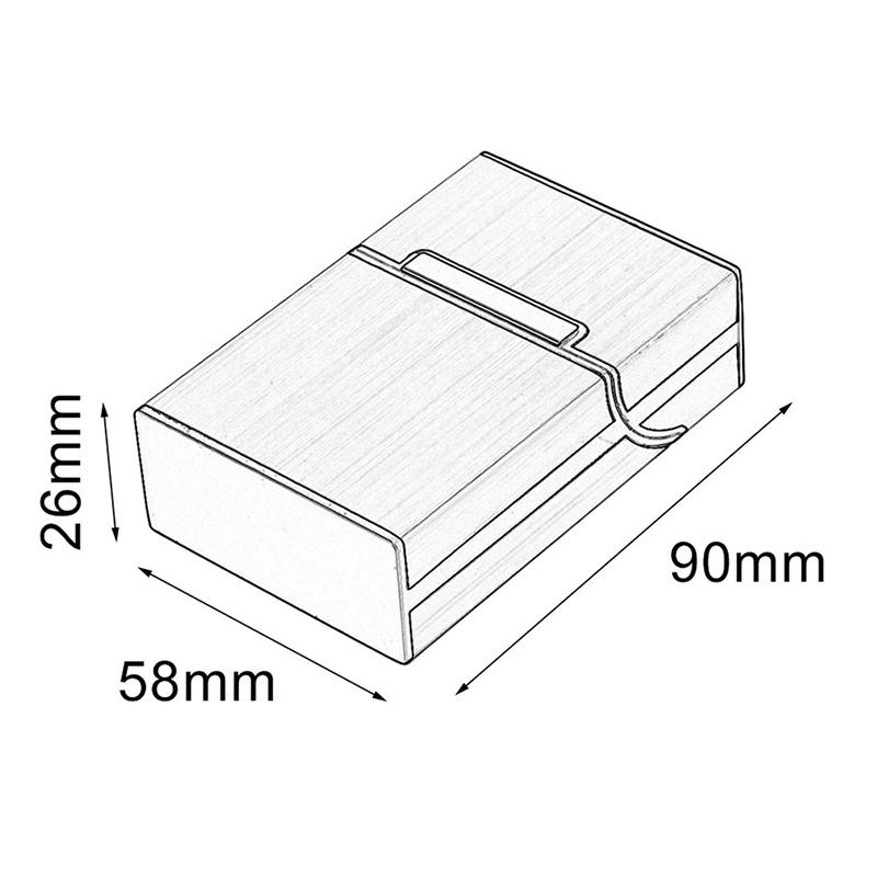 Slim Aluminum Cigarette Case Pocket Holder Durable Waterproof Tobacco Storage Box 5