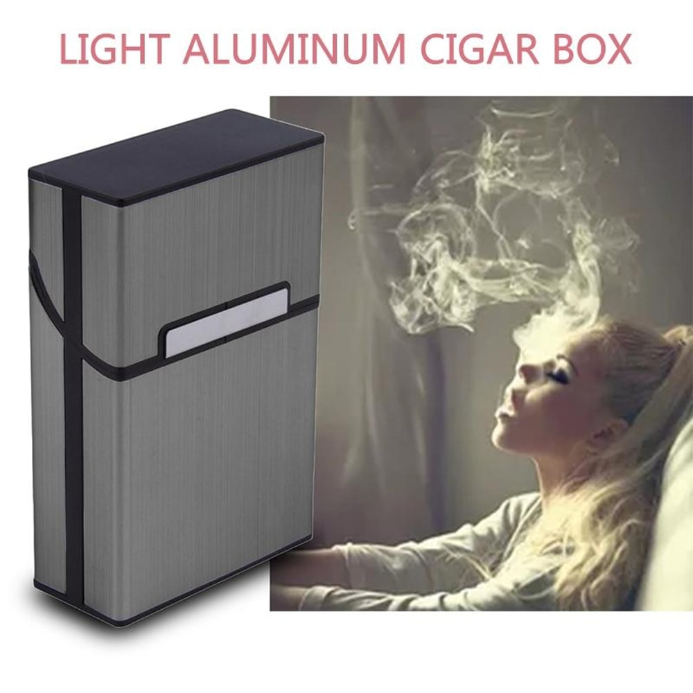 Slim Aluminum Cigarette Case Pocket Holder Durable Waterproof Tobacco Storage Box 8