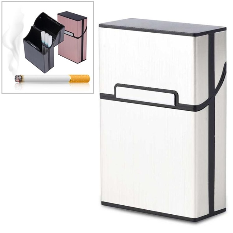 Slim Aluminum Cigarette Case Pocket Holder Durable Waterproof Tobacco Storage Box 13