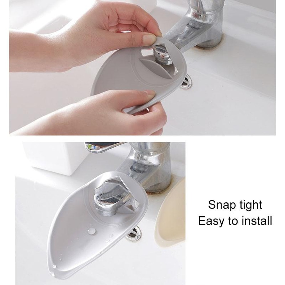 Kids Faucet Extender For Sink Soft Silicone Toddler Hand Washing Aid 2