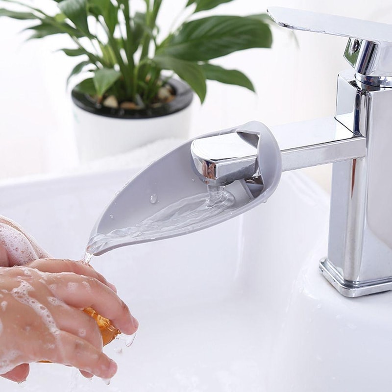 Kids Faucet Extender For Sink Soft Silicone Toddler Hand Washing Aid 6