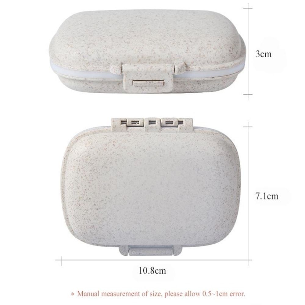 Portable 8Grid Pill Organizer Travel Case Set Leakproof Medicine Storage Box 4