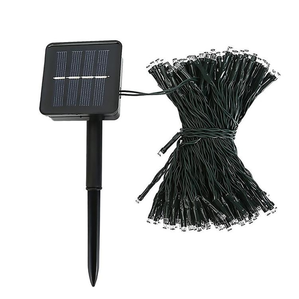 200 LED Solar String Lights Outdoor Waterproof Warm White Christmas Garden Lights 2
