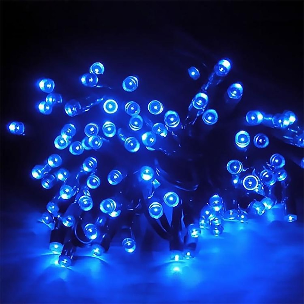 200 LED Solar String Lights Outdoor Waterproof Warm White Christmas Garden Lights 6