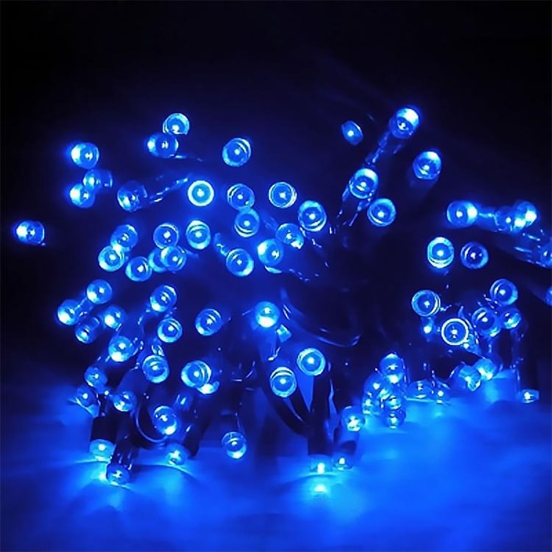 200 LED Solar String Lights Outdoor Waterproof Warm White Christmas Garden Lights 6