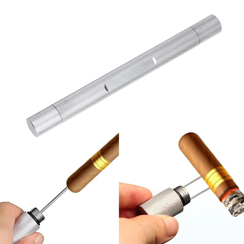 Adjustable Pipe Carbon Reamer Tool with Needle Cleaner for Tobacco Pipes