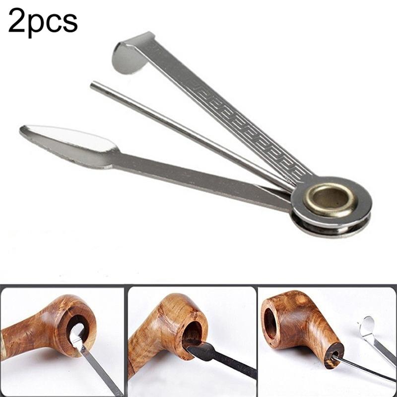 Adjustable Pipe Carbon Reamer Tool with Needle Cleaner for Tobacco Pipes