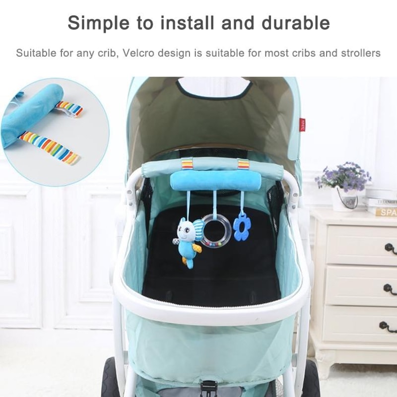 Cartoon Animal Baby Stroller Toy With Rattle Soft Crib Hanging Toy For Sensory Development 4