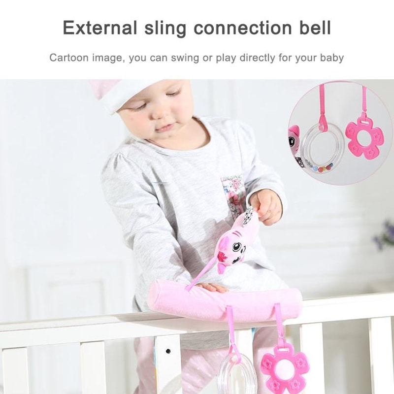 Cartoon Animal Baby Stroller Toy With Rattle Soft Crib Hanging Toy For Sensory Development 5