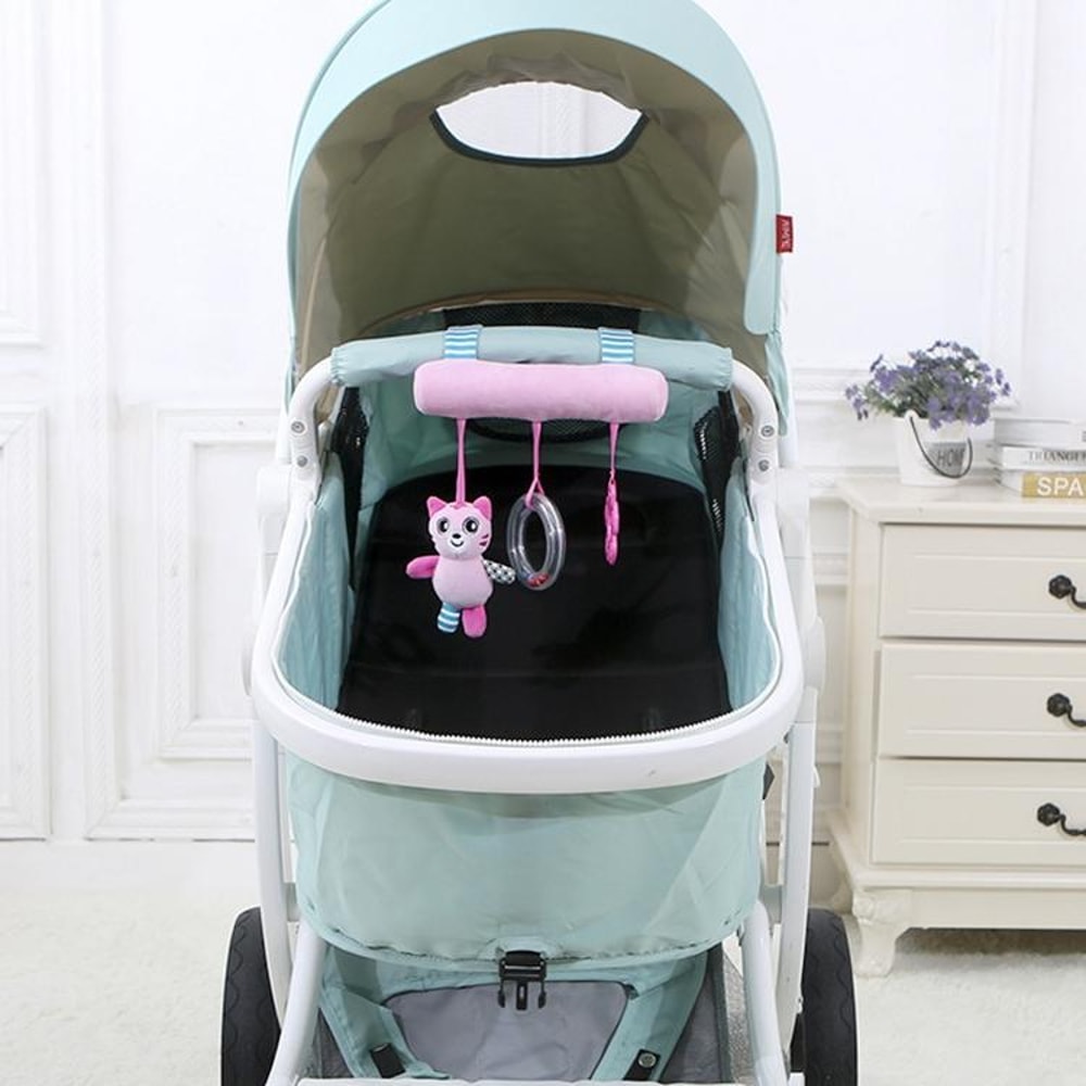 Cartoon Animal Baby Stroller Toy With Rattle Soft Crib Hanging Toy For Sensory Development 7