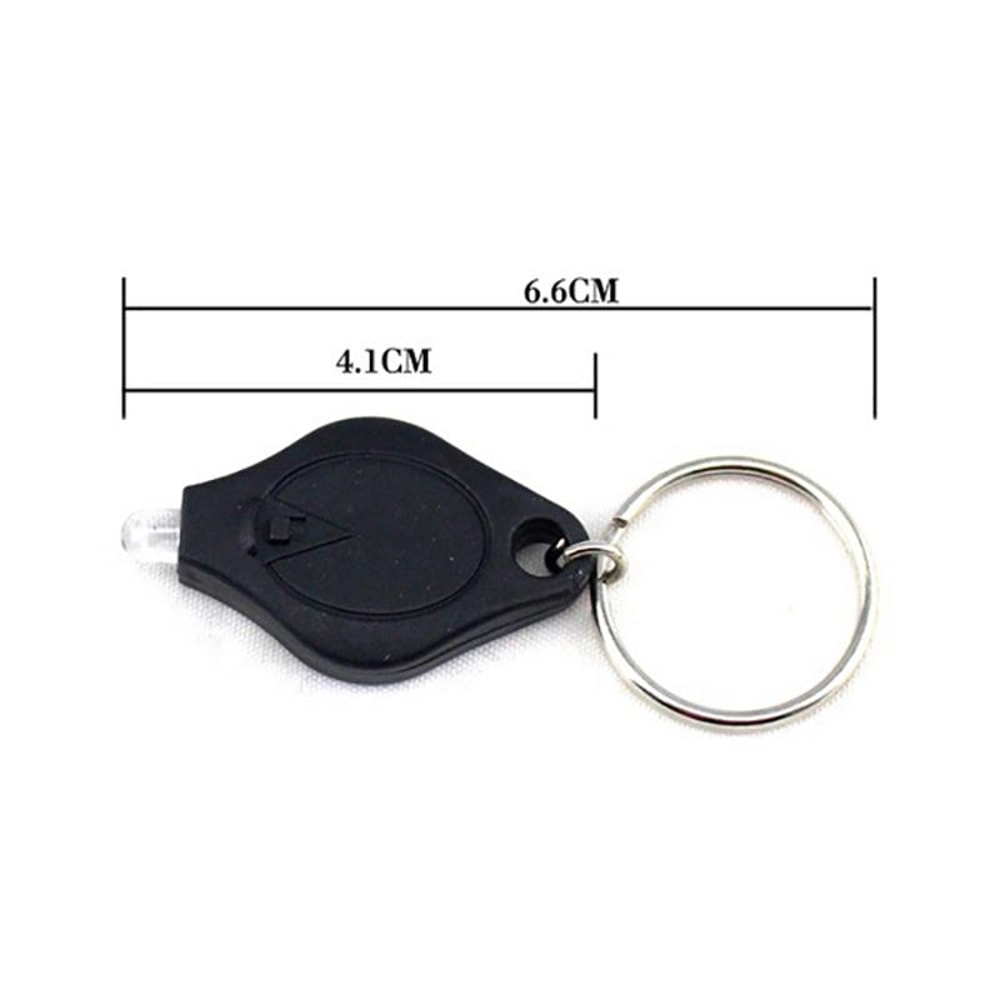 2pcs Mini Keychain Flashlight LED Pocket Emergency Light For Camping Hiking Everyday Carry 1