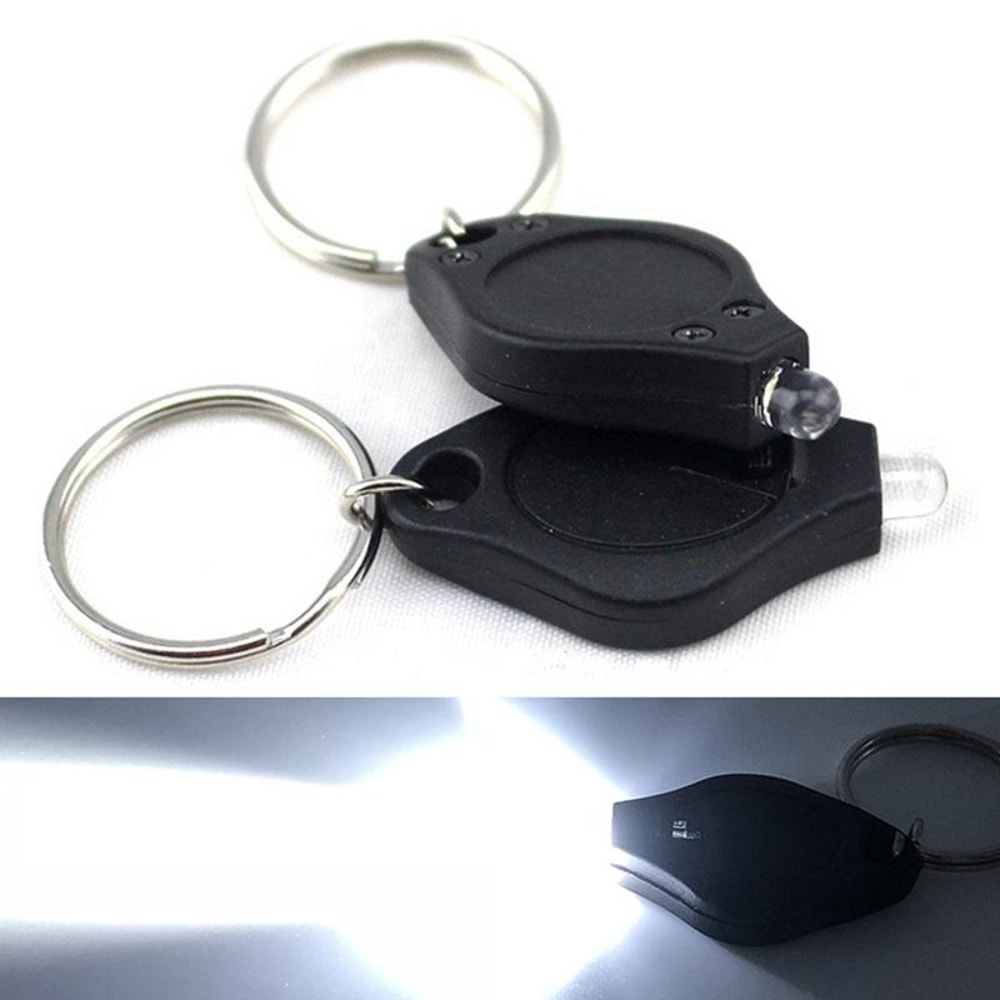 2pcs Mini Keychain Flashlight LED Pocket Emergency Light For Camping Hiking Everyday Carry 5