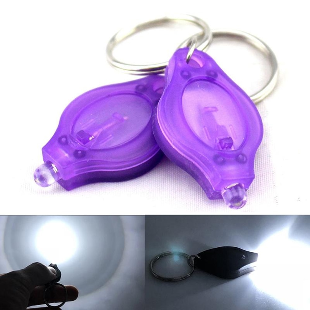 2pcs Mini Keychain Flashlight LED Pocket Emergency Light For Camping Hiking Everyday Carry 6