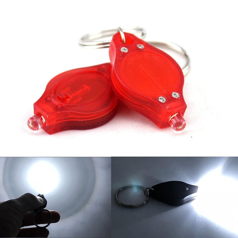 2pcs Mini Keychain Flashlight LED Pocket Emergency Light For Camping Hiking Everyday Carry 8