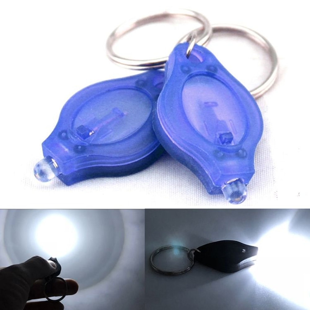 2pcs Mini Keychain Flashlight LED Pocket Emergency Light For Camping Hiking Everyday Carry 9