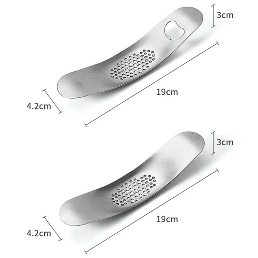 Stainless Steel Garlic Press Roller Manual Garlic Mincer Kitchen Tool 6