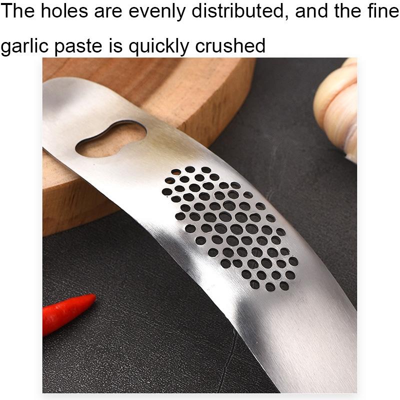 Stainless Steel Garlic Press Roller Manual Garlic Mincer Kitchen Tool 8