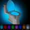 Motion Activated Toilet Night Light with 8 Color LED Bathroom Sensor Light