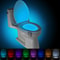 Motion Activated Toilet Night Light with 8 Color LED Bathroom Sensor Light