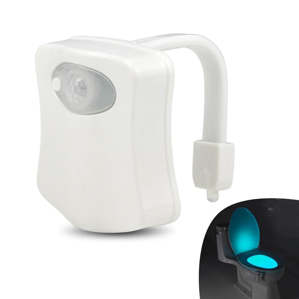 Motion Activated Toilet Night Light with 8 Color LED Bathroom Sensor Light