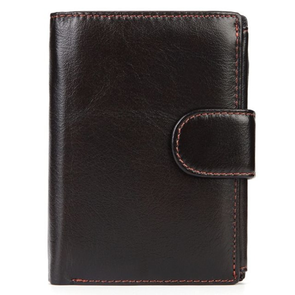 Vintage Genuine Leather Bifold Wallet For Men With Coin Pocket Card Holder 9