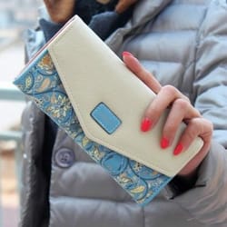 vintage floral pu leather wallet for women with coin pocket & card organizer