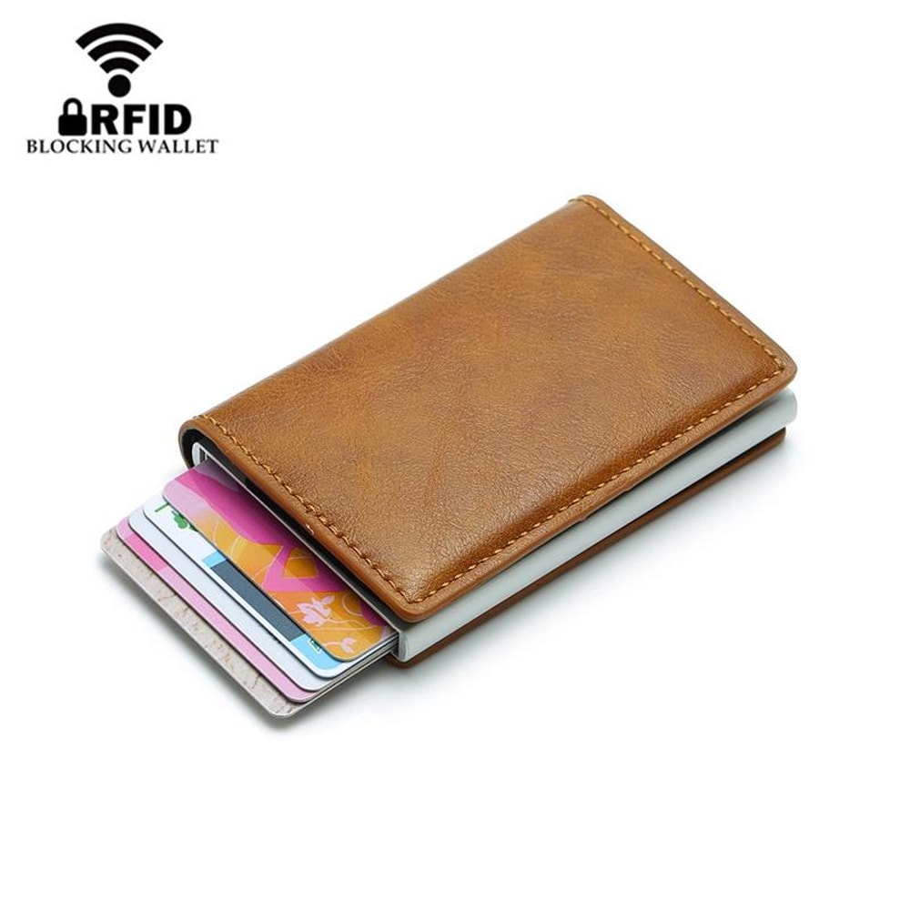 RetroShield RFID Wallet With PopUp Card Holder Elastic Cash Pocket 2