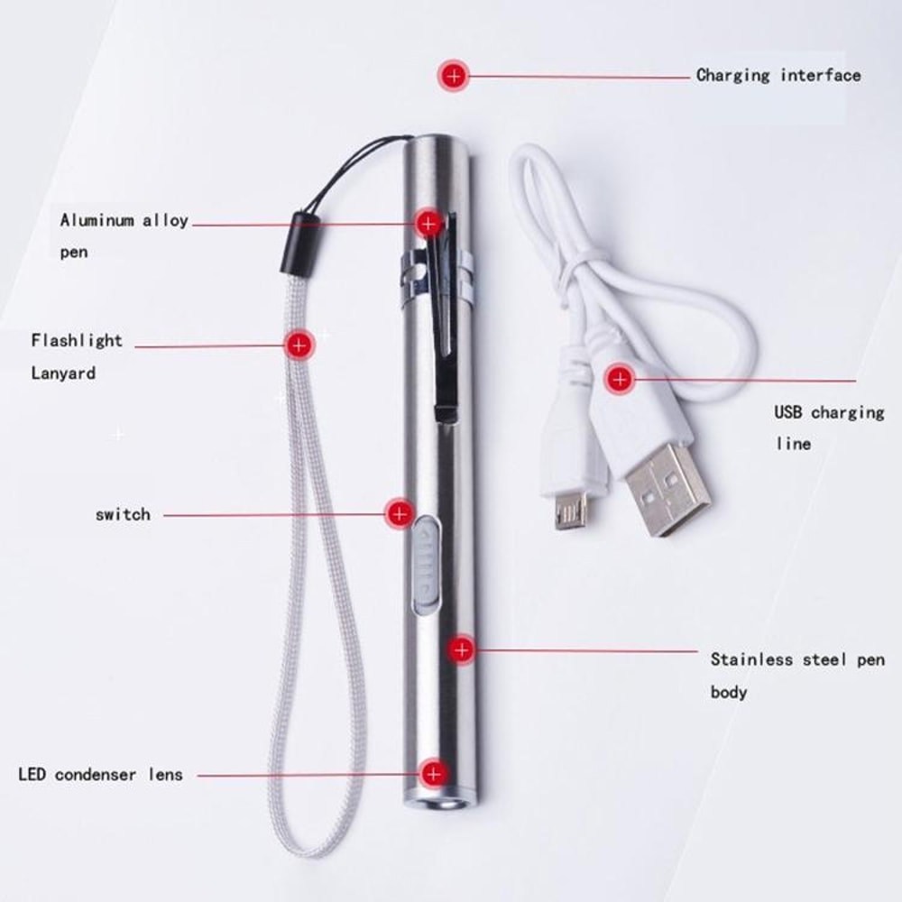 USB Rechargeable Mini LED Flashlight For Camping Work Emergency Use 1