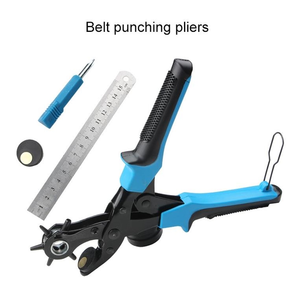 6 Hole Leather Hole Punch Tool For Belts Fabric DIY Craft Repairs 1