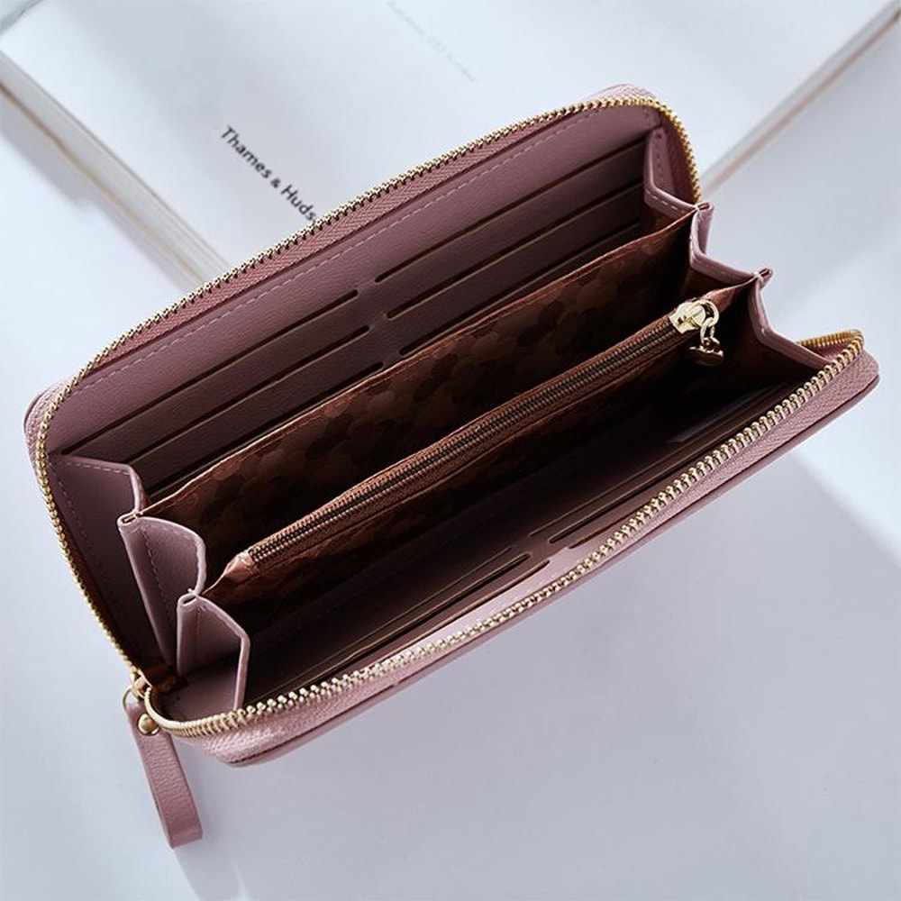 Elegant Women Long Clutch Wallet With Phone Pocket And Large Capacity Card Holder 4