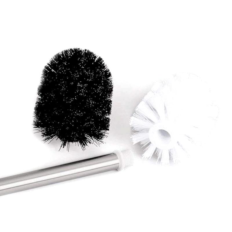 Stainless Steel Toilet Brush Set With Wall Holder For Deep Bathroom Cleaning 2