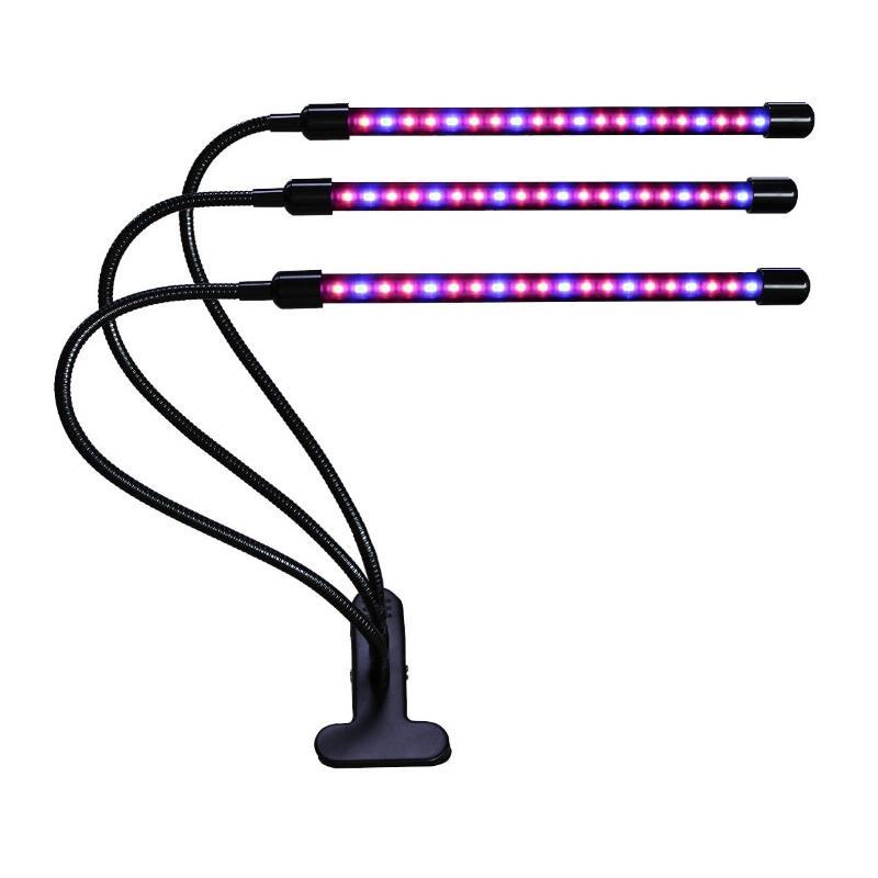 Triple Head LED Grow Light with Timer & Adjustable Full Spectrum for Indoor Plants