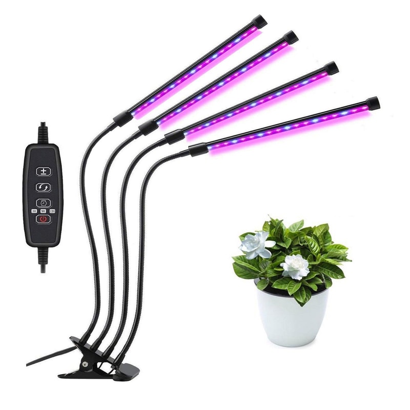 Triple Head LED Grow Light with Timer & Adjustable Full Spectrum for Indoor Plants