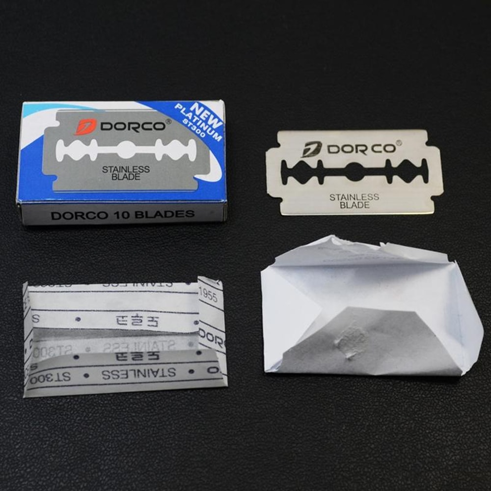 Professional Eyebrow Razor Blades Stainless Steel Double Edge Grooming Set for Precision Shaving