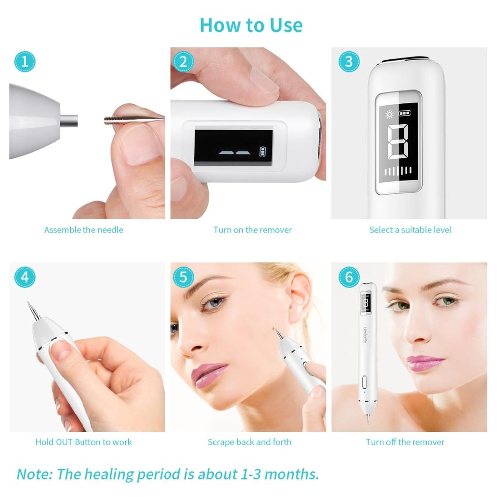 Professional Dark Spot Remover Pen with LED Screen & Adjustable Precision Levels