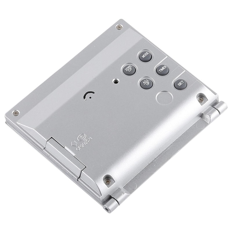 Portable Digital Travel Alarm Clock With LCD Display Temperature Monitor Foldable Stand 4
