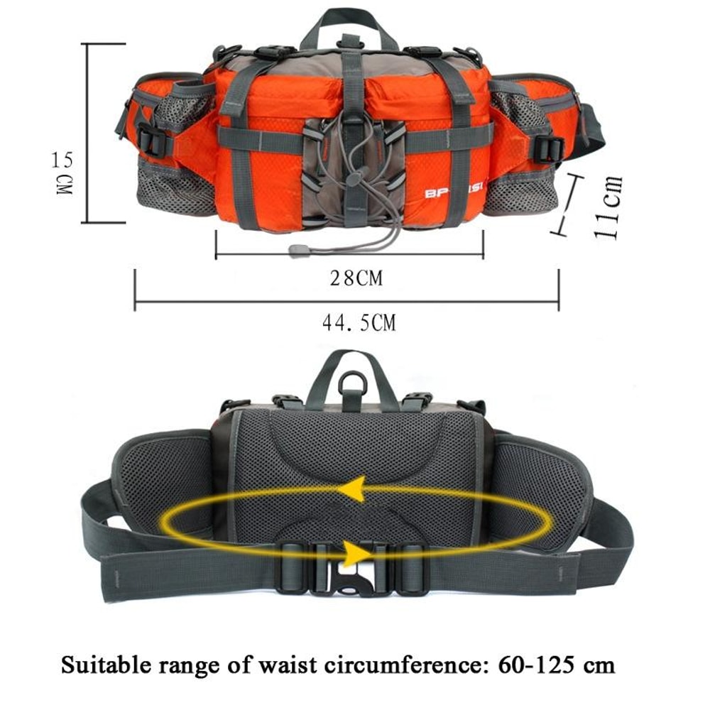5L Waterproof Cycling Waist Pack With Bottle Holder For Hiking Running Travel 1