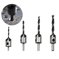 woodworking countersink drill bit set with adjustable hss chamfer bits for clean screw holes